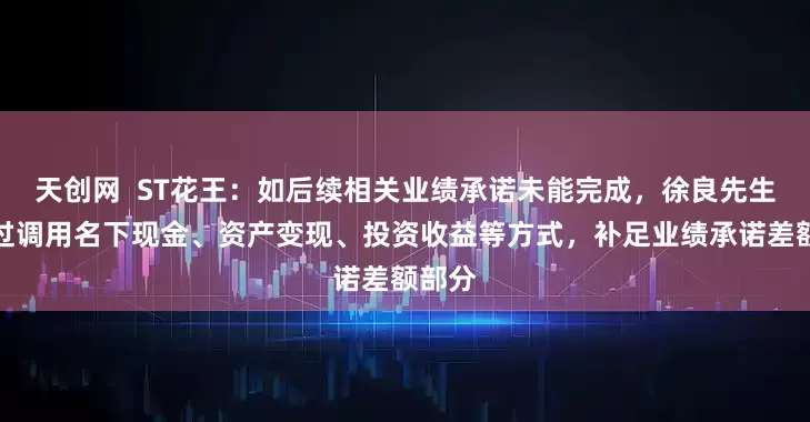 天创网  ST花王：如后续相关业绩承诺未能完成，徐良先生将通过调用名下现金、资产变现、投资收益等方式，补足业绩承诺差额部分